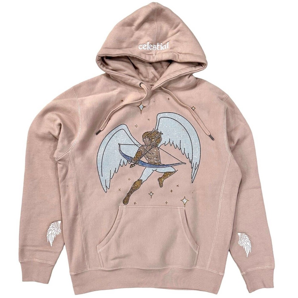 Copes X Celestial Unisex Limited Edition Rhinestones Angel Hoodie Sweatshirt